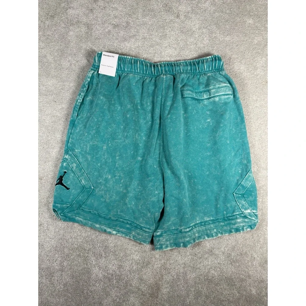 Jordan Essentials Washed Fleece Diamond Shorts Mens M Washed Teal DR3092-322 NWT